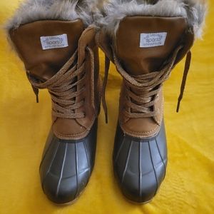 Sporto Fur Lined Winter Duck Boot Size 10